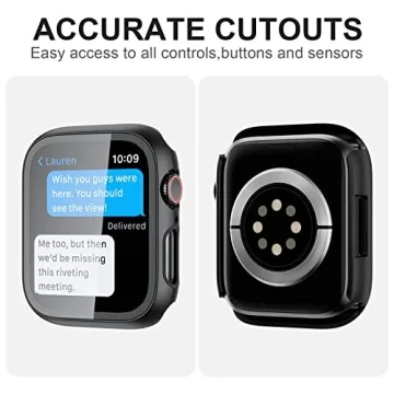 Tempered Glass Case for Apple Watch SE 40mm – 2 Pack