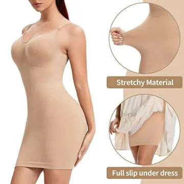 JOYSHAPER Women's Comfortable Shapewear Full Slip Dress