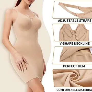 JOYSHAPER Women's Comfortable Shapewear Full Slip Dress