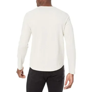 Slim-Fit Long Sleeve Henley Shirt for Men