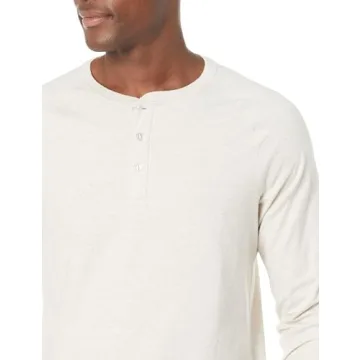 Slim-Fit Long Sleeve Henley Shirt for Men