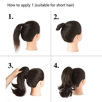 CJL Hair 12" Ponytail Extension for Women - Stylish Hairpiece