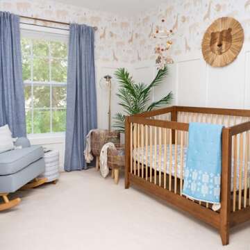 Crane Baby Safari Wallpaper for Nursery, Nursery Wallpaper for Boys and Girls, Jungle Wallpaper, 21"...