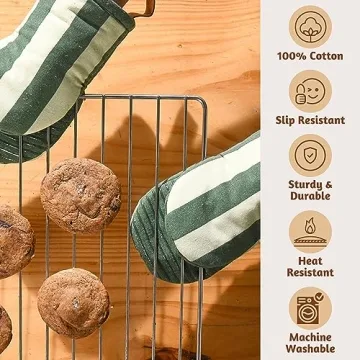 Folkulture Mini Oven Mitts 5.75" Heat Resistant Set of 2