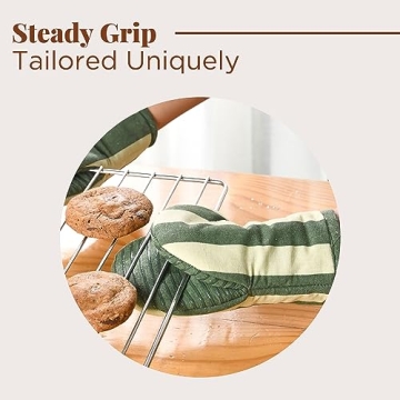 Folkulture Mini Oven Mitts 5.75" Heat Resistant Set of 2