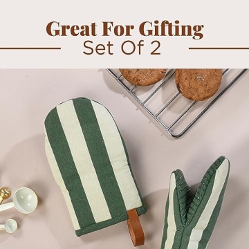 Folkulture Mini Oven Mitts 5.75" Heat Resistant Set of 2