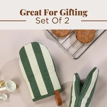 Folkulture Mini Oven Mitts 5.75" Heat Resistant Set of 2