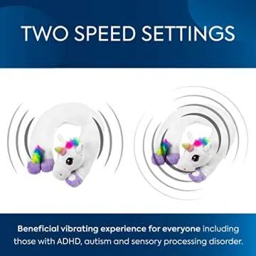 Bouncyband Unicorn Sensory Vibrating Neck Pillow 16x12x6