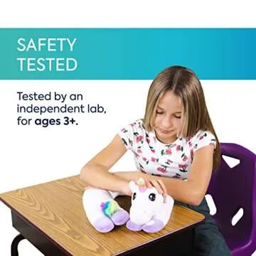 Bouncyband Unicorn Sensory Vibrating Neck Pillow 16x12x6