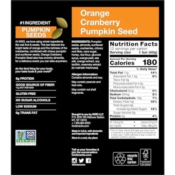 KIND Orange Cranberry Nut Bars - 5g Protein & Gluten Free