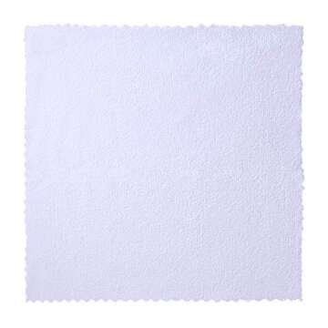 Eurow Microfiber Detailing Wipes with Dispenser Box, 200GSM, 12 by 12 Inches, Pack of 50, White