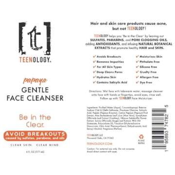 Teenology Gentle Face Cleanser for Clear Skin and Freshness