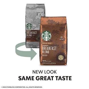 Starbucks Medium Roast Ground Coffee — Breakfast Blend — 100% Arabica — 1 bag (20 oz.) Great H...