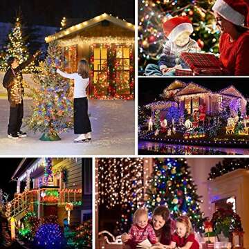 Curtain Lights, 8 Modes Fairy Lights String with Remote Controller, IP64 Waterproof, USB Plug in Twinkle Lights for Weddings, Parties, Backdrop, Wall Decorations, 300 Led（ 9.8x9.8Ft, Multicolor）