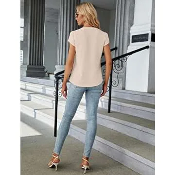 Elegant Blooming Jelly Women's Dressy Casual Summer Tops