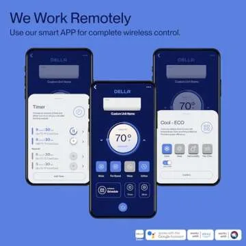 DELLA Versa Series 12000 BTU Mini Split Air Conditioner Work with Alexa with 1 Ton Pre-Charged Heat Pump Ductless Inverter System, 19 SEER2, Cools Up to 550 Sq. Ft,16.4ft installation kit included