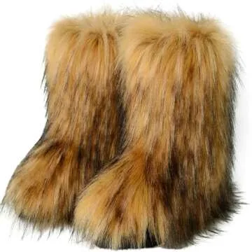 Valpeak Women’s Faux Fur Snow Boots for Winter Style