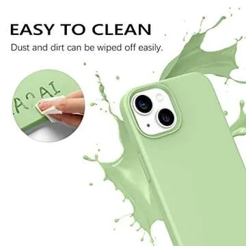 GUAGUA iPhone 13 Liquid Silicone Case Slim and Protective