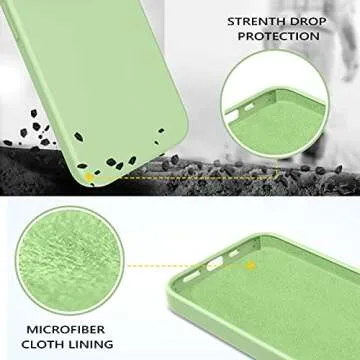 GUAGUA iPhone 13 Liquid Silicone Case Slim and Protective