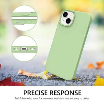 GUAGUA iPhone 13 Liquid Silicone Case Slim and Protective