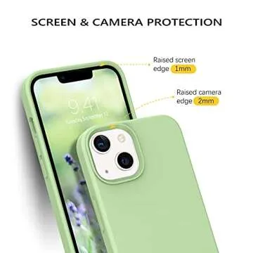 GUAGUA iPhone 13 Liquid Silicone Case Slim and Protective