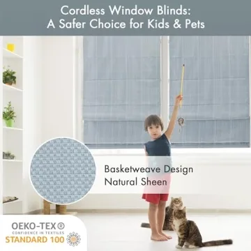 Madison Park Galen Cordless Roman Shades - Stylish Privacy Treatment