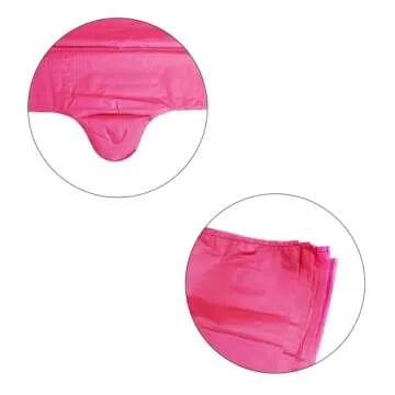 LazyMe T-Shirt Carry-Out Bags, Bolsas De Plastico Para Negocio, Plastic Grocery Bags Rose Sturdy Handled Merchandise Bags, Standard Supermarket Size, 12 x 20 Inches (Rose Red, 100 Pcs)