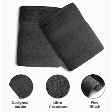 Softolle Luxury Cotton Bath Towels - Set of 4 Super Soft