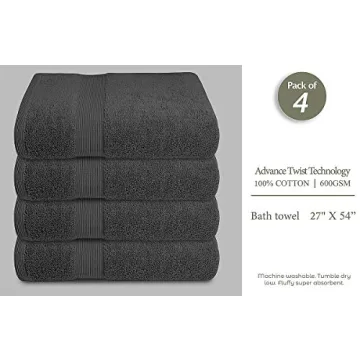 Softolle Luxury Cotton Bath Towels - Set of 4 Super Soft