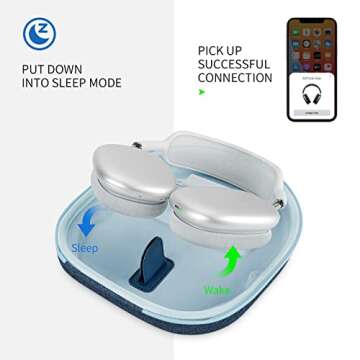 Smart Case for New Apple AirPods Max Supports Sleep Mode, Hard Organizer Portable Carry Travel Cover...
