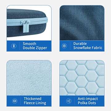 Smart Case for New Apple AirPods Max Supports Sleep Mode, Hard Organizer Portable Carry Travel Cover Storage Bag