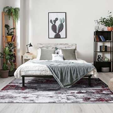 LUXE WEAVERS Modern Abstract Art Red 5x7 Area Rug