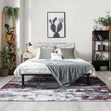 LUXE WEAVERS Modern Abstract Art Red 5x7 Area Rug