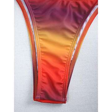 SOLY HUX Women's Halter Triangle Bikini Bathing Suits with Beach Skirt 3 Piece Swimsuits Multicoloured-1 S