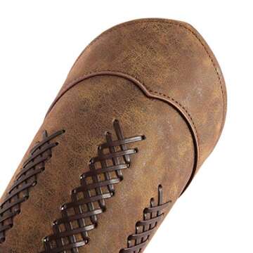 HZMAN Long Style Knights Leather Battle Arm Guard Bracers Medieval Armor Costume - Leather Armband Pair