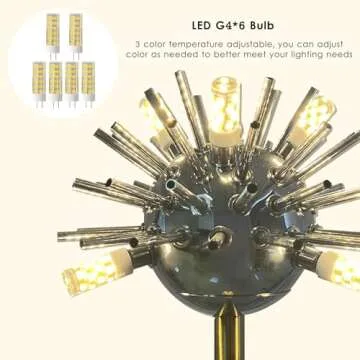 ANram Feather Lamp - Dimmable Ostrich Feather Floor Lamp