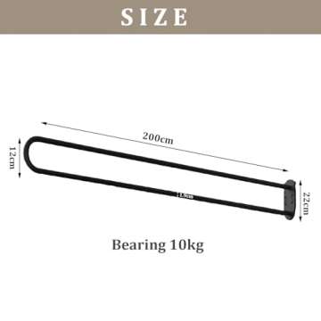 Partition Curtain Rod - U-Shaped Room Divider for Privacy