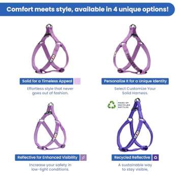 Pawtitas Dog Harness for Large Dogs Orchid Purple Dog Harness Step in from a Senior Dog to a Puppy Harness Adjustable Reflective Dog Harness S Reflective Dog Vest