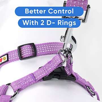 Pawtitas Dog Harness for Large Dogs Orchid Purple Dog Harness Step in from a Senior Dog to a Puppy Harness Adjustable Reflective Dog Harness S Reflective Dog Vest