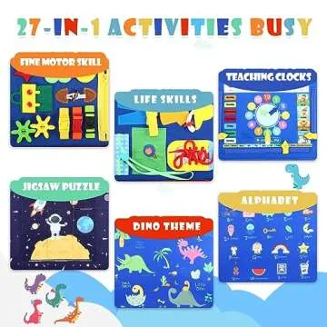 Busy Board Toddler Stocking Stuffers: Sensory Toys for Toddlers 1 2 3 4 Year Old Boy Gifts Montessor...