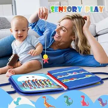 Busy Board Toddler Stocking Stuffers: Sensory Toys for Toddlers 1 2 3 4 Year Old Boy Gifts Montessori Toys - Toddler Airplane Travel Essentials & Road Trip Must Haves, Age 12 18 Month Baby Abacus Toy
