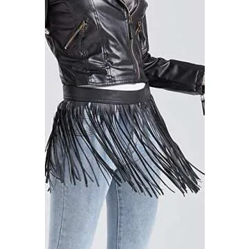 Women Fringe Tassel Skirt Belt for Party & Dance