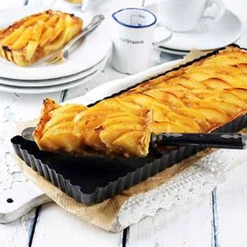 Boao 3 Pcs Rectangular Nonstick Tart Pans for Baking