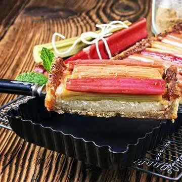 Boao 3 Pcs Rectangular Nonstick Tart Pans for Baking