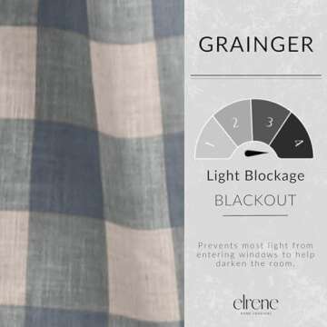 Elrene Buffalo-Check Blackout Curtains - Chic & Functional