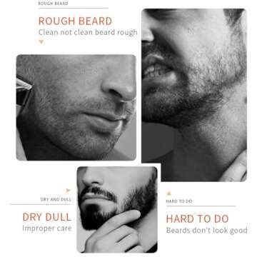 MrCuvaryas Beard Grooming Kit - Men's Christmas Stocking Stuffer With Brush, Comb, Balm, Growth Oil,...