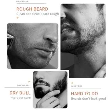 MrCuvaryas Beard Grooming Kit - Men's Christmas Stocking Stuffer With Brush, Comb, Balm, Growth Oil,...