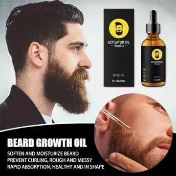 MrCuvaryas Beard Grooming Kit - Men's Christmas Stocking Stuffer With Brush, Comb, Balm, Growth Oil, Scissors