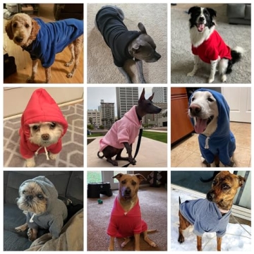 KOOLTAIL Soft Warm Dog Hoodie with Leash Hole & Pocket