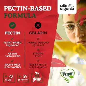 Wild & Organic Panax Ginseng Gummies 1500 mg - Korean Red Ginseng Supplement for Energy, Brain & Immune Support - Vegan, Non-GMO Root Powder Based Chews - 60 Count